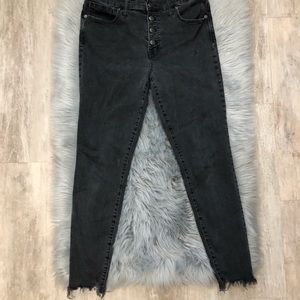 Madewell Black 9” Highrise skinny Jean